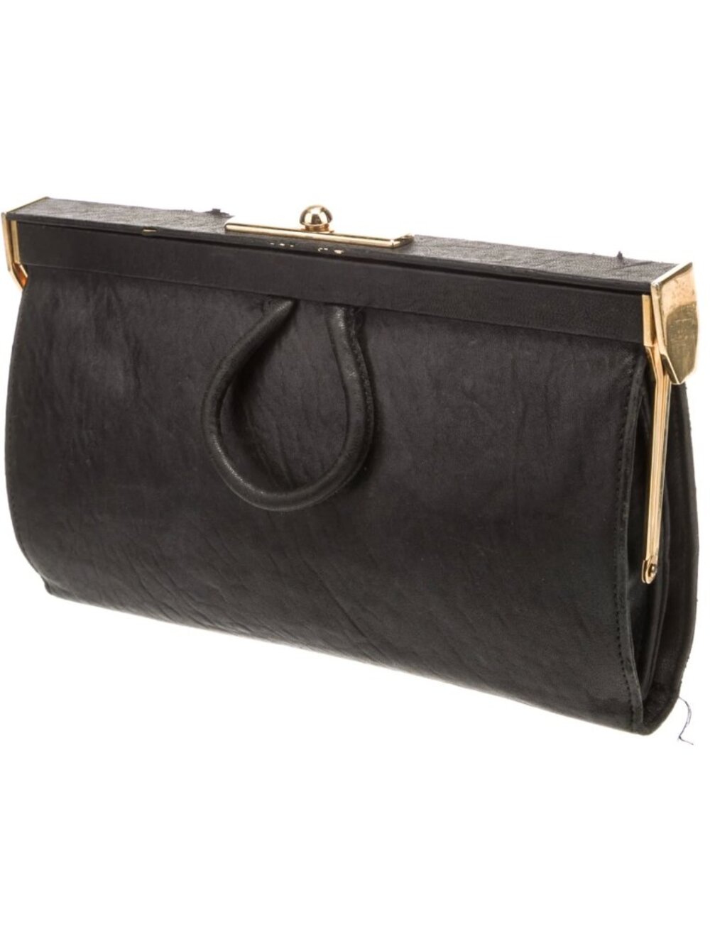 Rare 2007 Balenciaga Paris Partition Lambskin Clutch Frame Foldout Bag